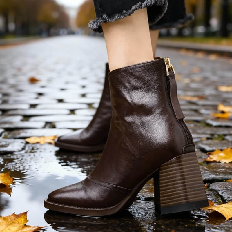 Sienna | Leren Enkellaars - Montavero